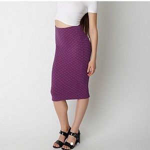 American Apparel Jacquard high waist pencil skirt